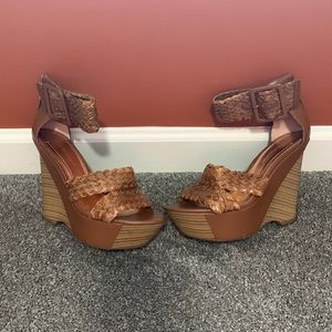 BCBGeneration Wedge sandals. Size 8. Color Brown